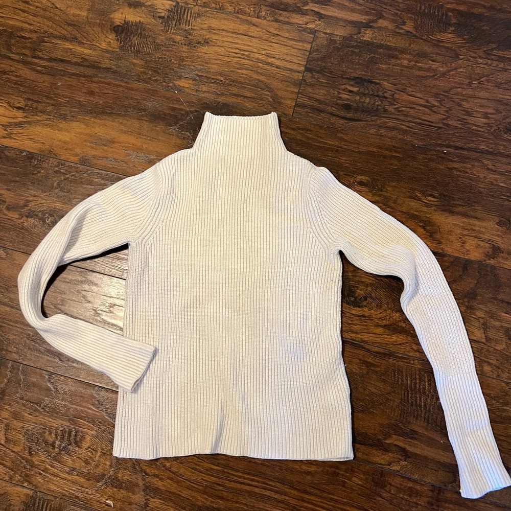 Women's Cream Turtleneck Sweater